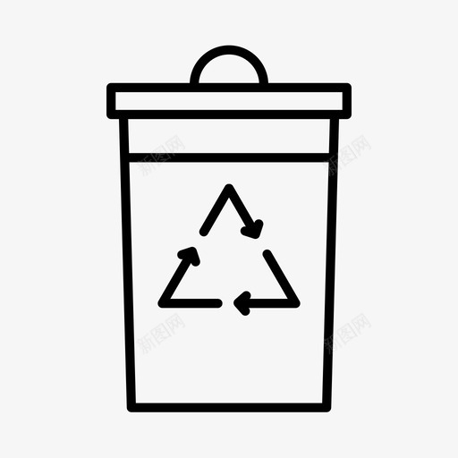 回收站生态环境图标svg_新图网 https://ixintu.com 可再生能源 可持续发展 回收站 环境 生态 绿色能源
