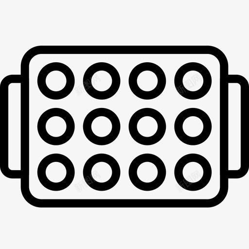饼干盘烘焙蛋糕图标svg_新图网 https://ixintu.com 厨房物品轮廓 烘焙 蛋糕 餐具 饼干盘