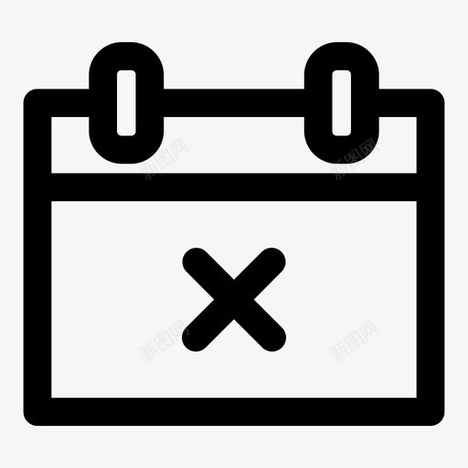 跨日历取消删除图标svg_新图网 https://ixintu.com 删除 取消 计划 跨日历