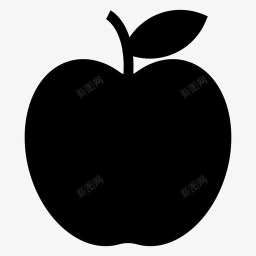 苹果水果绿色图标svg_新图网 https://ixintu.com 园艺雕文图标 果汁 水果 混合 甜味 绿色 苹果