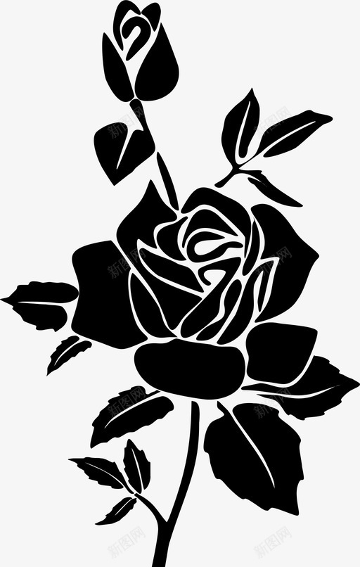 玫瑰美丽花朵图标svg_新图网 https://ixintu.com 玫瑰 美丽 芬芳 花园 花朵