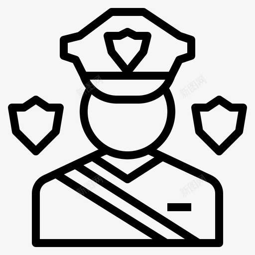 保安头像职业图标svg_新图网 https://ixintu.com 保安 头像 安全 职业 银行
