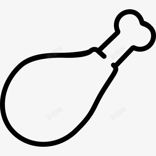 鸡腿吃其他图标svg_新图网 https://ixintu.com 其他 吃 鸡腿