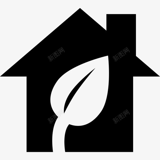 生态屋生态家图标svg_新图网 https://ixintu.com 叶 家 生态 生态屋