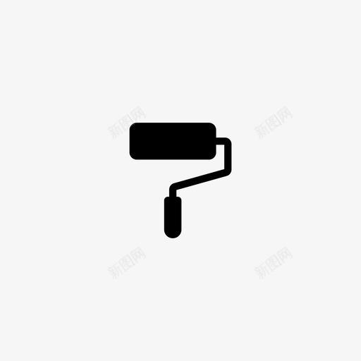 滚筒刷砖墙油漆图标svg_新图网 https://ixintu.com 小图标 油漆 油漆工 滚筒刷 砖墙