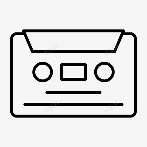 卡带音乐唱片图标svg_新图网 https://ixintu.com 卡带 唱片 复古 磁带 音乐