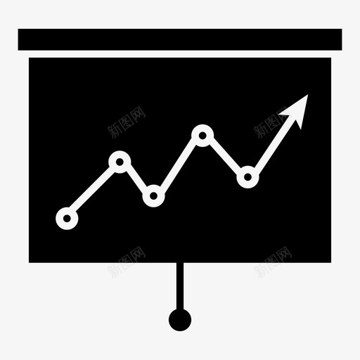 展示板图表折线图图标svg_新图网 https://ixintu.com 图表 展示板 折线图 搜索引擎优化 进度图