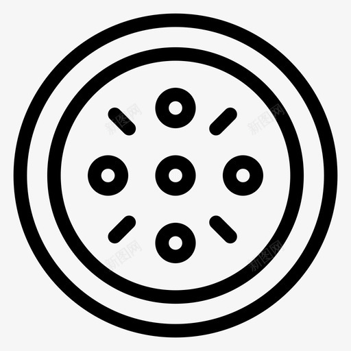 披萨快餐食品图标svg_新图网 https://ixintu.com 健康 切片 快餐 披萨 胡椒粉 酒店餐厅线图标 食品