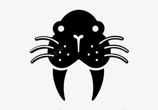 海象头象牙海洋图标svg_新图网 https://ixintu.com 海洋 海象头 象牙