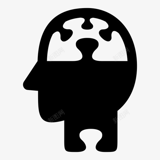 自闭症意识头像拼图图标svg_新图网 https://ixintu.com 头像 拼图 自闭症意识