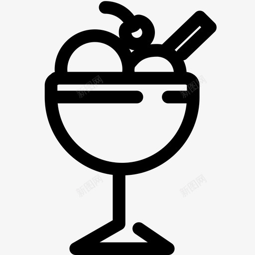 冰淇淋浮子食品图标svg_新图网 https://ixintu.com 冰淇淋 冰淇淋圣代 浮子 食品 食品概要集2