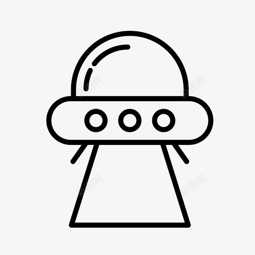 飞碟外太空科幻图标svg_新图网 https://ixintu.com 外太空 科幻 飞碟