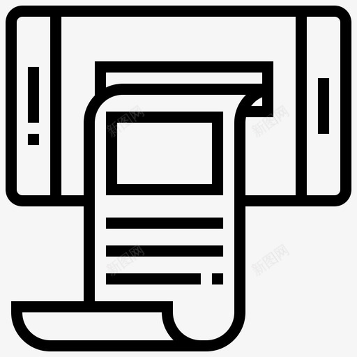报表发票纸张图标svg_新图网 https://ixintu.com 创业 发票 报表 智能手机 纸张