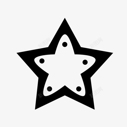 星星最爱花图标svg_新图网 https://ixintu.com 喜欢 星星 最爱 空间 花