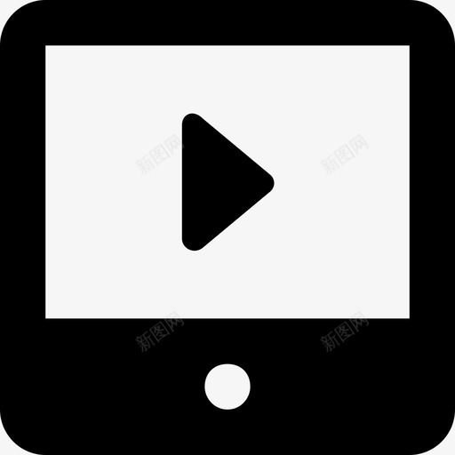 媒体播放器电影多媒体图标svg_新图网 https://ixintu.com 多媒体 媒体播放器 电影 网络和通信材料字形图标 视频播放器