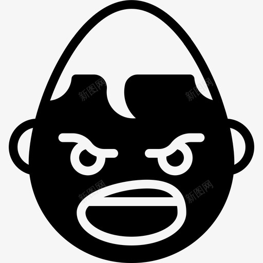 愤怒的超人表情脸喊叫图标svg_新图网 https://ixintu.com 喊叫 愤怒的超人表情 脸 表情扎实