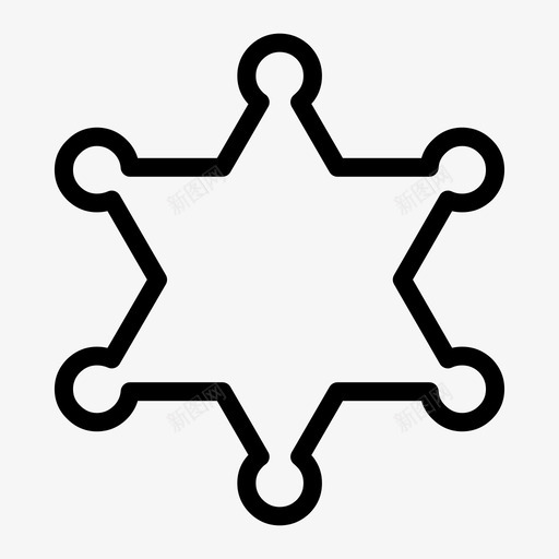 警长徽章警察明星图标svg_新图网 https://ixintu.com 明星 用户界面 警察 警长徽章