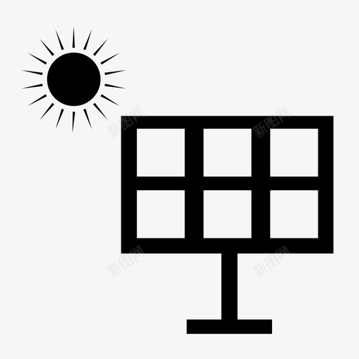 太阳能可再生能源太阳能板图标svg_新图网 https://ixintu.com 可再生能源 太阳能 太阳能板 绿色能源