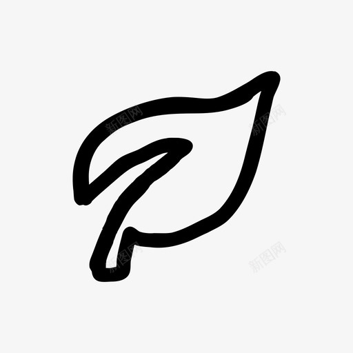 叶轮廓手绘线框图标svg_新图网 https://ixintu.com 叶轮廓 手绘 手绘材料设计图标 线框