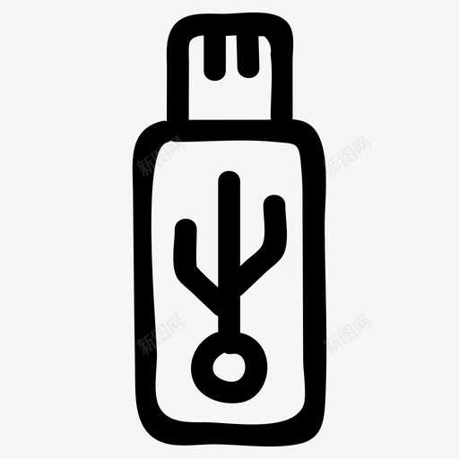 usb电缆连接器图标svg_新图网 https://ixintu.com usb 技术 电子手绘图标 电缆 设备 连接器 驱动器