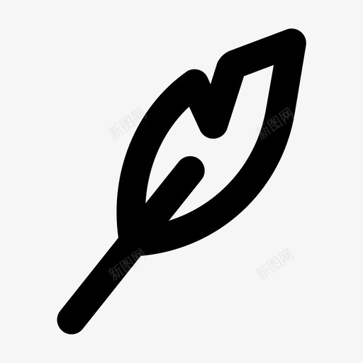 羽毛羽管图标svg_新图网 https://ixintu.com 羽毛 羽管