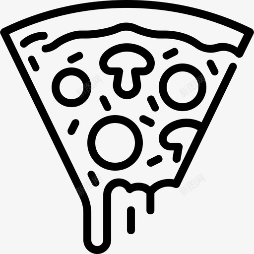 披萨被咬食物图标svg_新图网 https://ixintu.com 意大利 披萨 披萨片 系列食品 被咬 食物