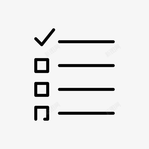 检查列表索引项目图标svg_新图网 https://ixintu.com 业务精简 检查列表 索引 菜单列表 选择 项目