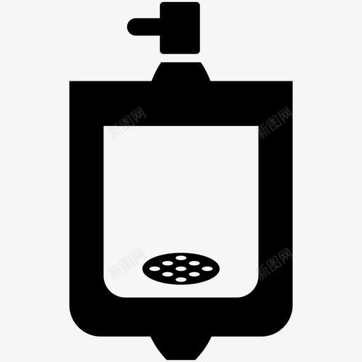 小便器浴室卫生图标svg_新图网 https://ixintu.com 卫生 卫生设备 小便器 浴室