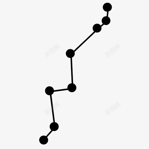 山猫星座网络图标svg_新图网 https://ixintu.com 夜晚 天空 山猫 星座 星星 网络