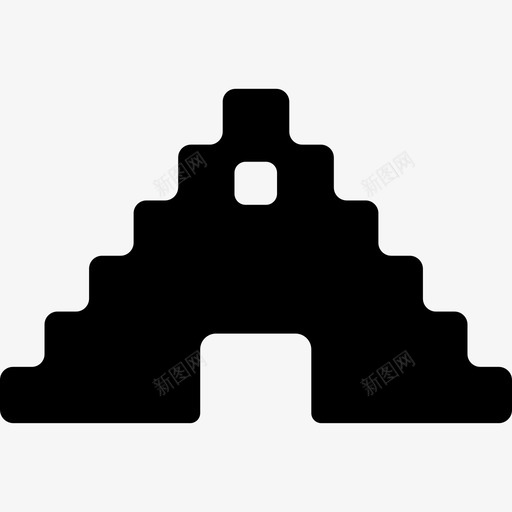 阿兹特克金字塔纪念碑神庙里图标svg_新图网 https://ixintu.com 神庙里 纪念碑 阿兹特克金字塔