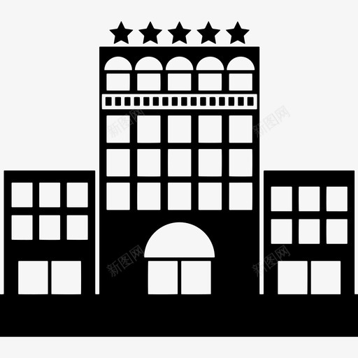 酒店住宿五星级酒店图标svg_新图网 https://ixintu.com 五星级酒店 住宿 旅游 旅游图标材料 旅行 酒店 酒店建筑