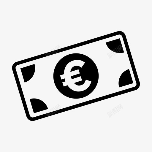 欧元票据现金货币图标svg_新图网 https://ixintu.com 欧元票据 欧洲 现金 货币