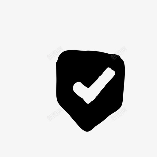 标记检查手绘线框图标svg_新图网 https://ixintu.com 手绘 手绘材质设计图标 标记检查 线框