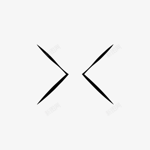 双向箭头拆分箭头方向图标svg_新图网 https://ixintu.com 双向箭头 拆分箭头 方向 水平