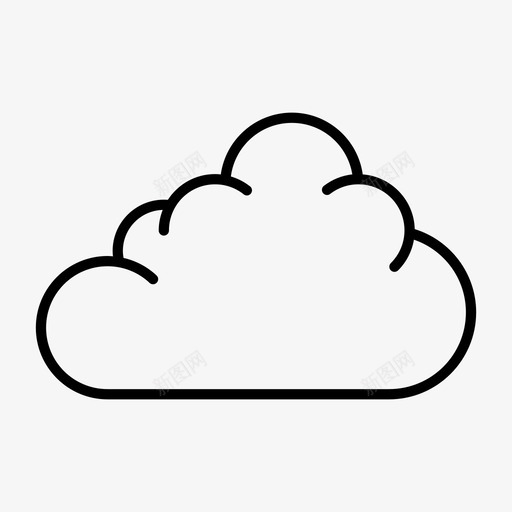 云多云天空图标svg_新图网 https://ixintu.com 3d打印关闭 云 多云 天气 天空