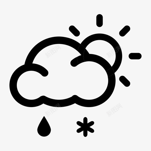 阵雨夹雪svg_新图网 https://ixintu.com 阵雨夹雪 406
