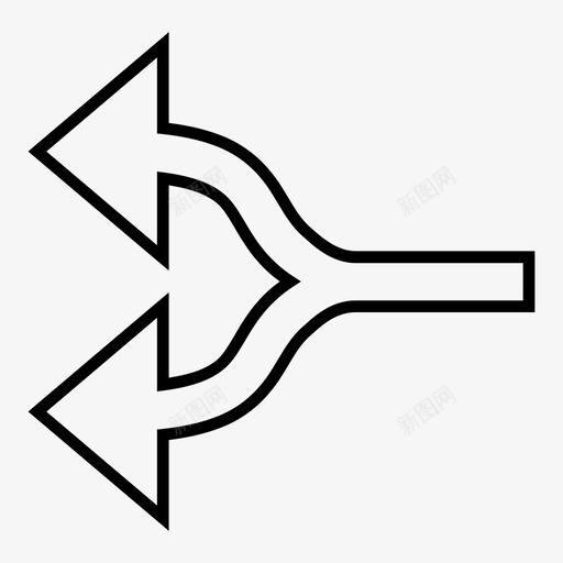 向左拆分箭头连接断开连接图标svg_新图网 https://ixintu.com 分隔 向左拆分箭头 拆分 拆分箭头 断开连接 箭头轮廓 连接