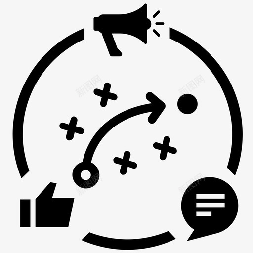 营销策略商业计划商业策略图标svg_新图网 https://ixintu.com 商业策略 商业计划 研究 社交媒体 营销策略 营销集2