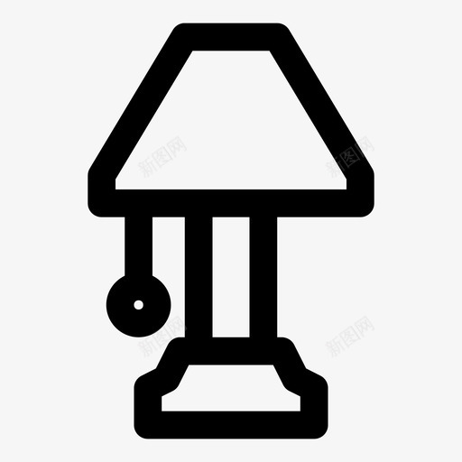 灯桌子室内图标svg_新图网 https://ixintu.com 室内 房间 桌子 灯