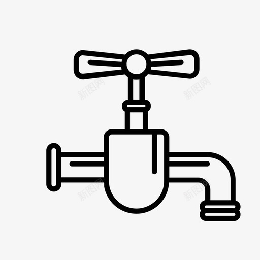 水龙头滴水器水管图标svg_新图网 https://ixintu.com 水槽 水管 水龙头 滴水器 社区 龙头