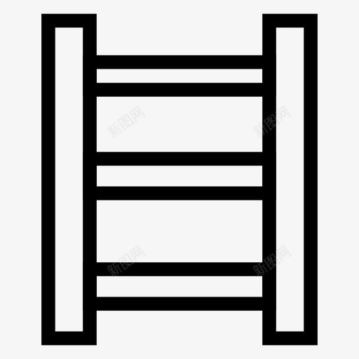 梯子攀爬设备图标svg_新图网 https://ixintu.com 园艺 园艺线图标 攀爬 梯子 设备