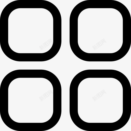菜单应用程序网格图标svg_新图网 https://ixintu.com 基本用户界面 应用程序 网格 菜单