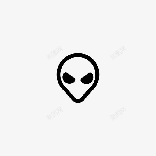 外星人生物灰色图标svg_新图网 https://ixintu.com 外星人 小图标 灰色 生物 科幻