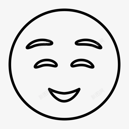 害羞表情脸红尴尬图标svg_新图网 https://ixintu.com 害羞表情 尴尬 微笑 笑脸 脸红 表情