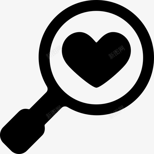 心灵的放大镜符号做我的情人图标svg_新图网 https://ixintu.com 做我的情人 心灵的放大镜 符号