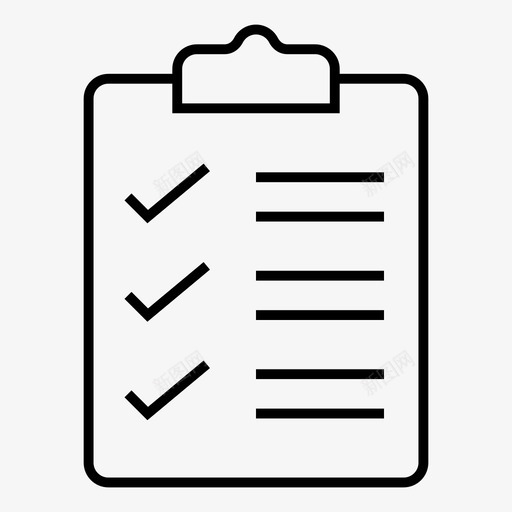 检查表合规性文档图标svg_新图网 https://ixintu.com 业务细线图标 合规性 文档 标记 检查表 确定