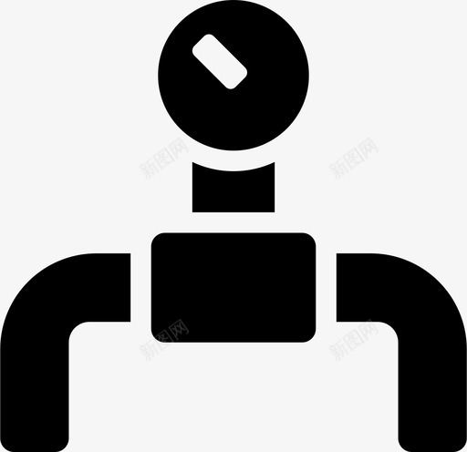 煤气管连接能源图标svg_新图网 https://ixintu.com 供应 压力 指示器 煤气管 能源 能源供应充满 连接