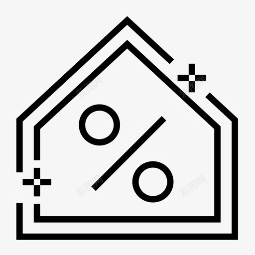 房屋贷款房屋贷款利息房地产图标svg_新图网 https://ixintu.com 房地产 房屋贷款 房屋贷款利息