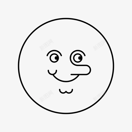 卡通笑月笑脸图标svg_新图网 https://ixintu.com 卡通笑月 笑脸