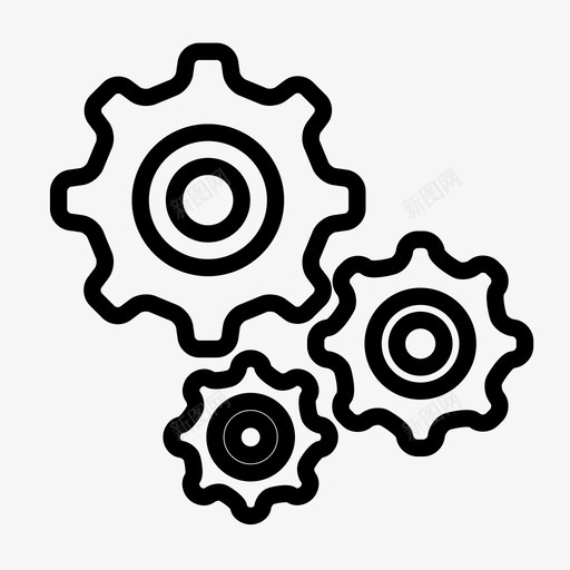 设置机器齿轮图标svg_新图网 https://ixintu.com 机器 设置 配置 齿轮
